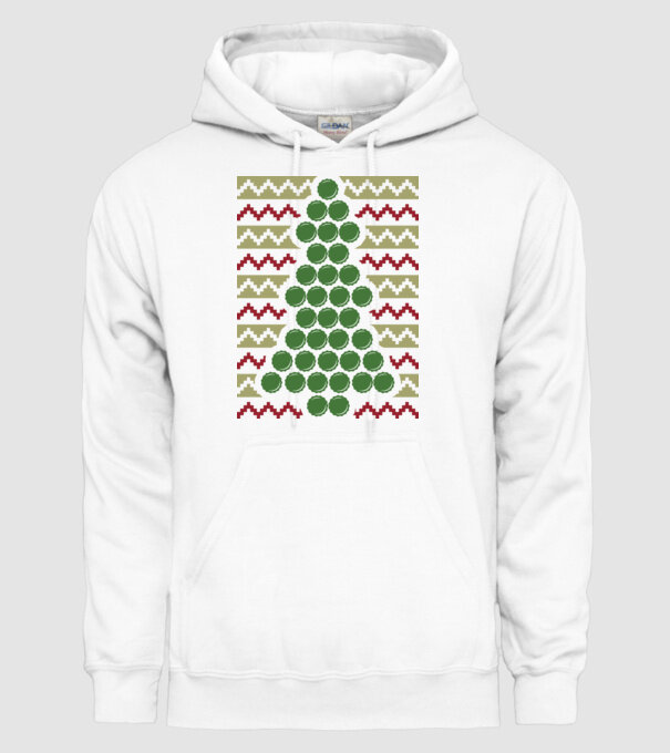Pulover urât de Crăciun Capac bere model alb pe tricou