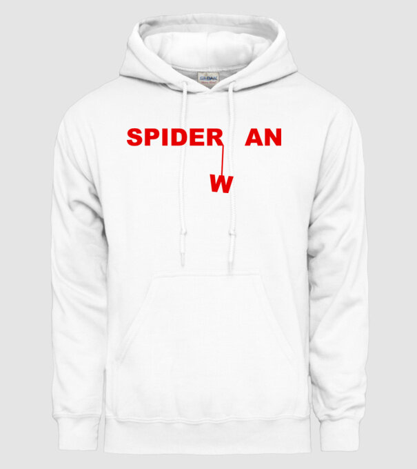 Spider wan model alb pe tricou