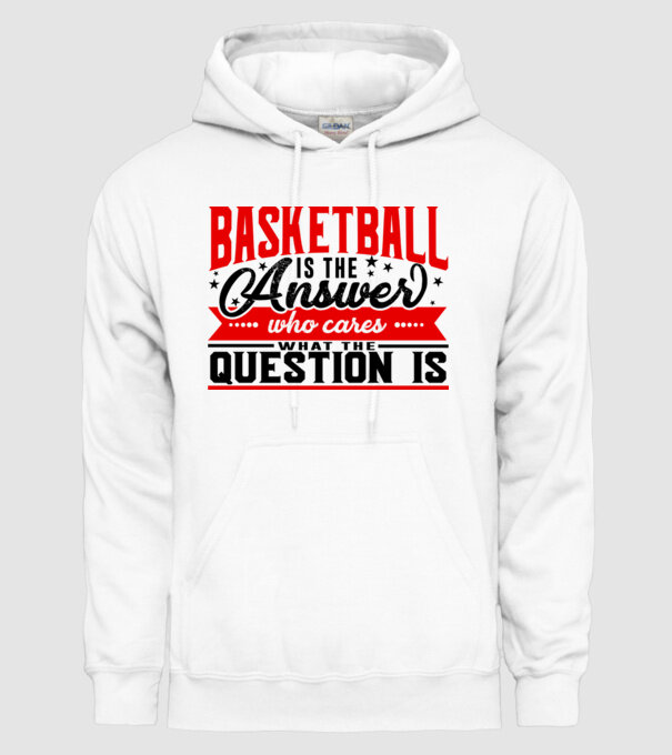 Sport is the answer BASCHETBALIST model alb pe tricou