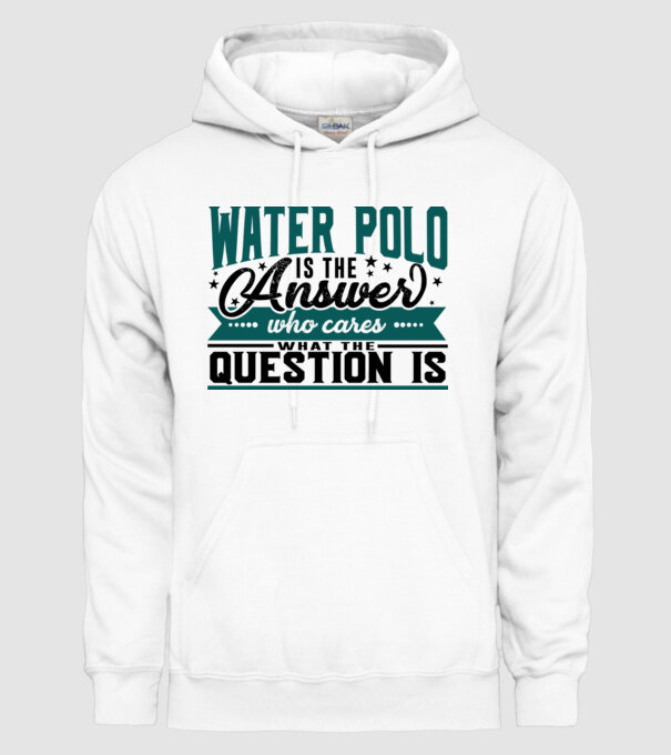 Sport is the answer JUCĂTOR POLO PE APĂ model alb pe tricou