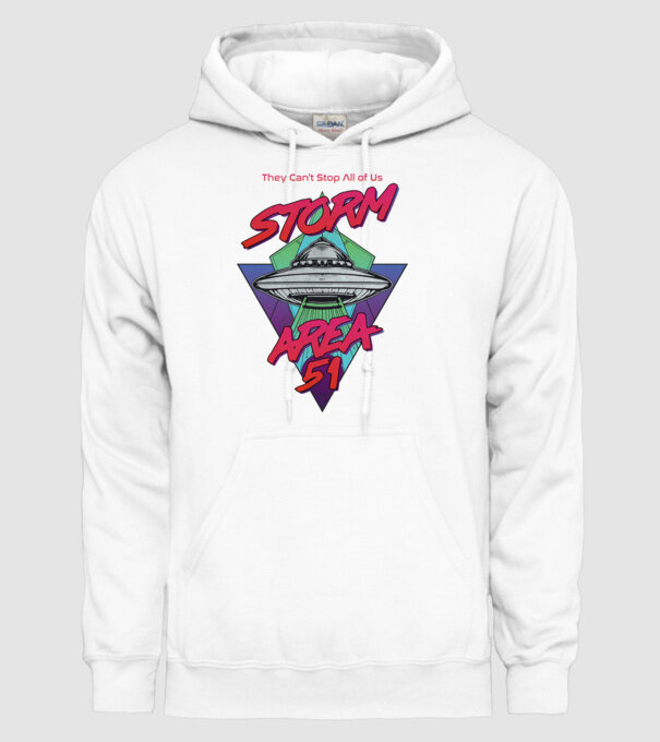 storm area 51 ufo model alb pe tricou