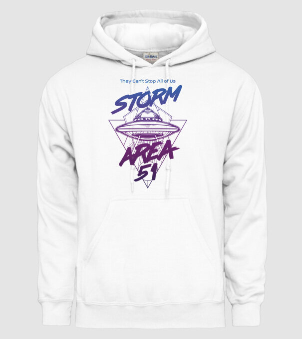 storm area 51 ufo purple model alb pe tricou