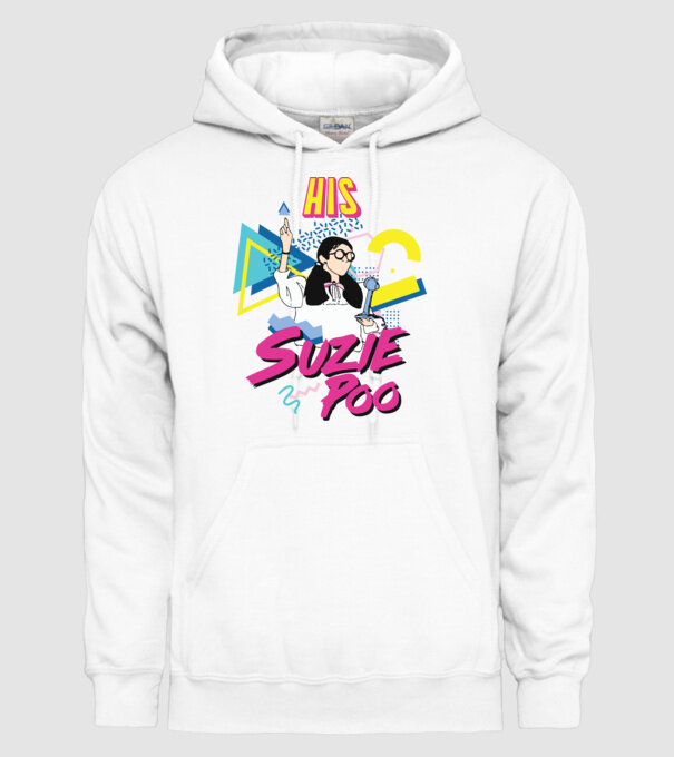 Stranger couple 80s retro Suzie model alb pe tricou