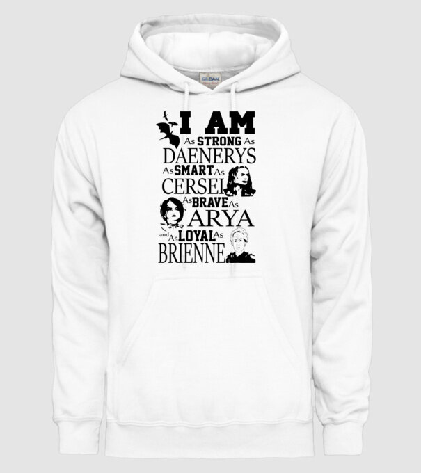 Strong as Daenerys model alb pe tricou