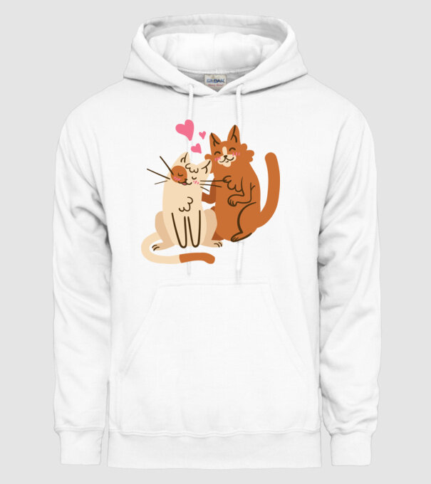 PISICUȚE ÎNDRĂGOSTITE 2 model alb pe tricou