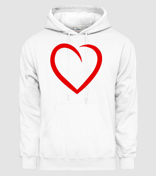 Szív model alb pe tricou