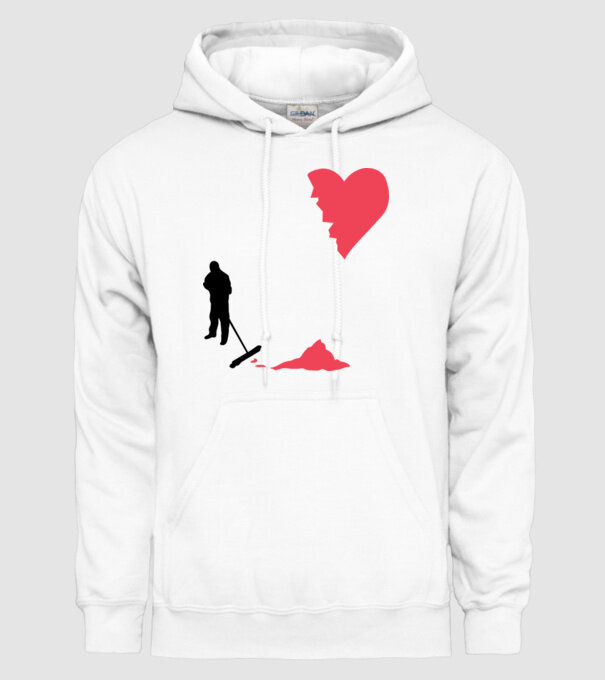 Curățător de inimi model alb pe tricou