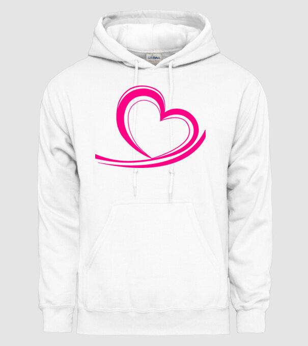 Linia inimii model alb pe tricou