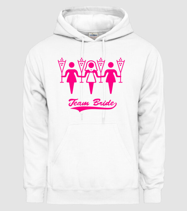 Team Bride model alb pe tricou