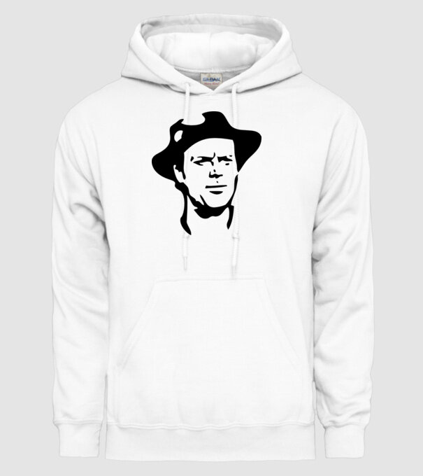Terence Hill model alb pe tricou