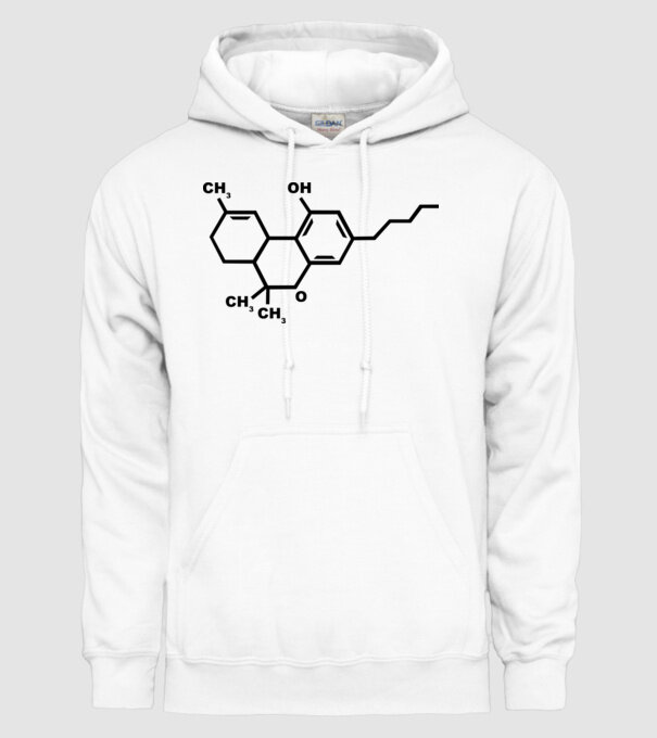 THC model alb pe tricou