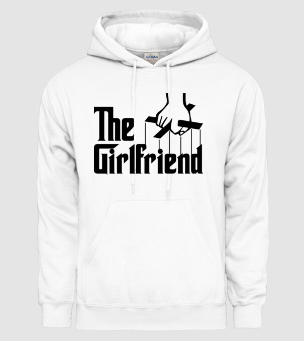 The girlfriend model alb pe tricou