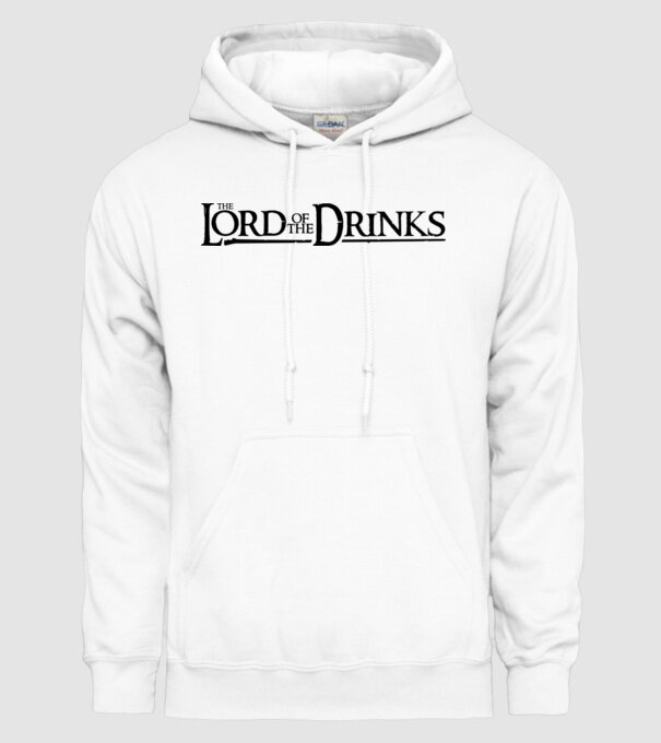 The Lord Of The Drinks model alb pe tricou