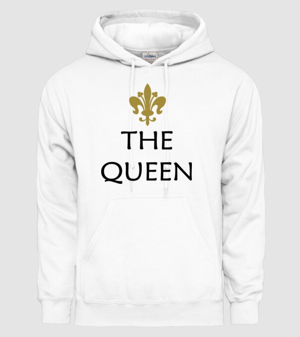 The Queen model alb pe tricou