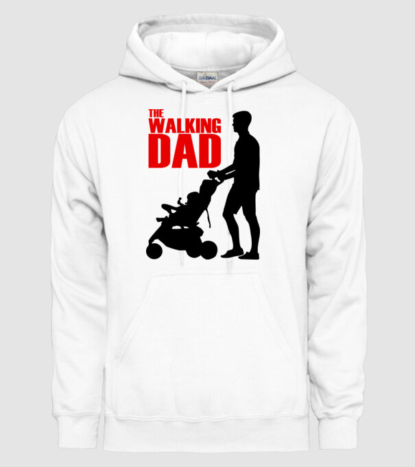 The Walking Dad model alb pe tricou