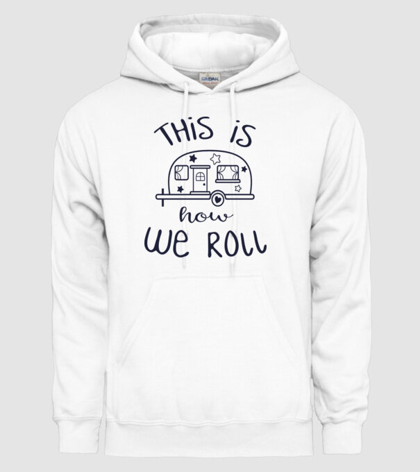 This is how we roll model alb pe tricou