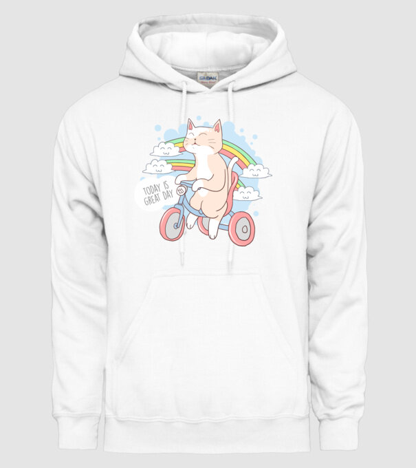 Today is a great day model alb pe tricou