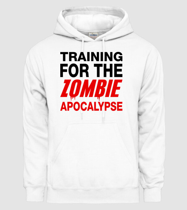 training for the zombie apocalypse model alb pe tricou