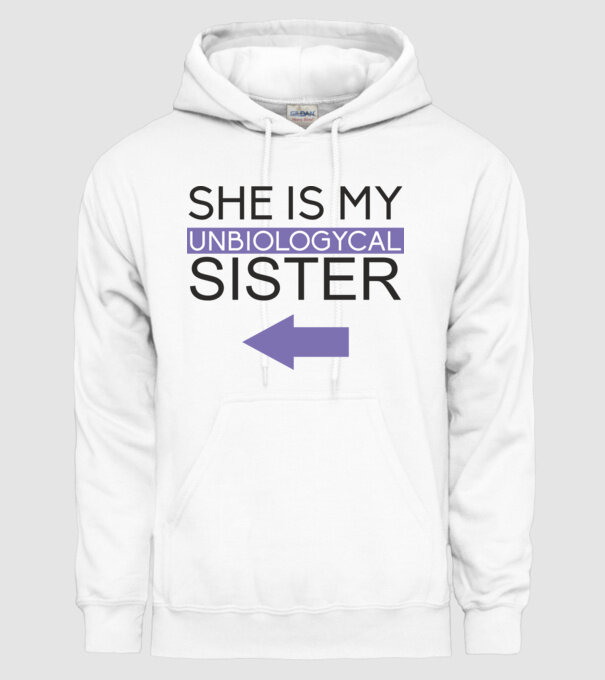 Unbiologycal Sister 02 model alb pe tricou