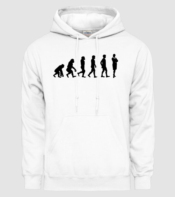 Evoluție femeie de afaceri model alb pe tricou