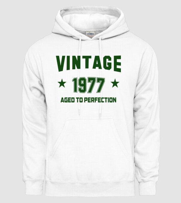 Vintage - 1977 model alb pe tricou