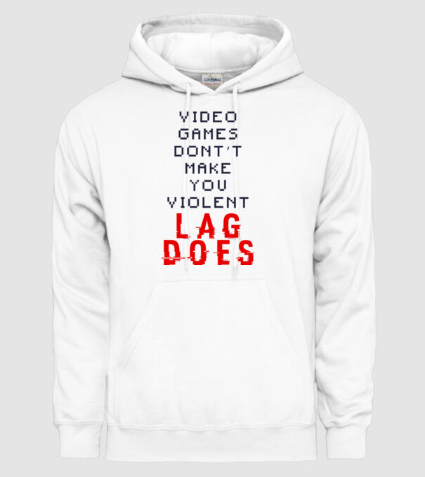 Violent lag model alb pe tricou