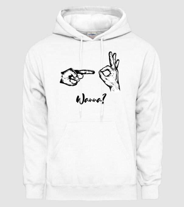Wanna sex model alb pe tricou