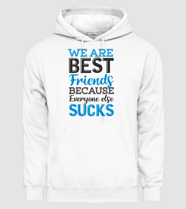 We Are best friends because everyone else sucks model alb pe tricou