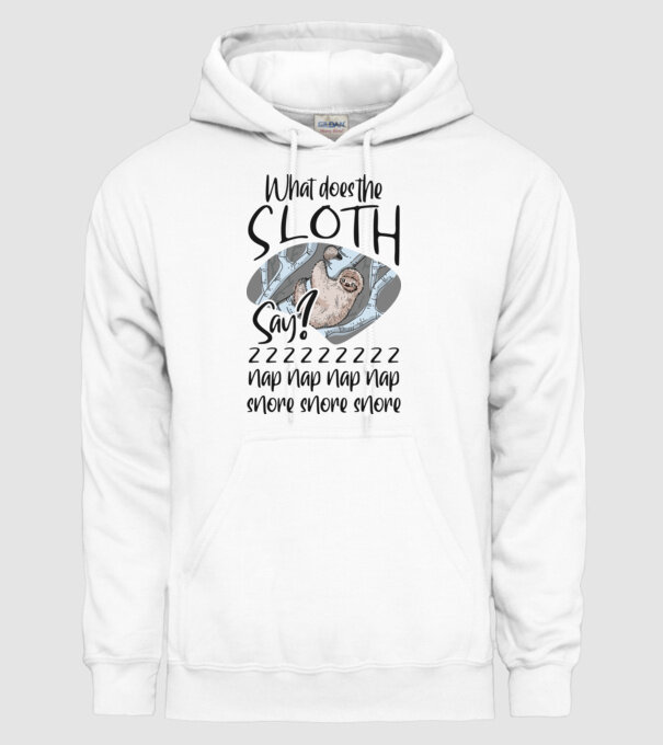 What does the sloth say model alb pe tricou