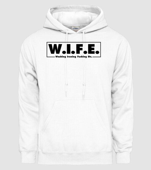 WIFE 2 model alb pe tricou