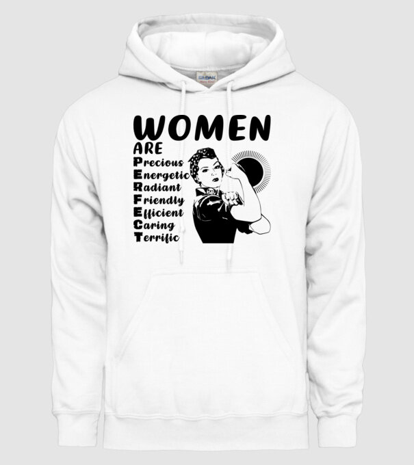 Women are perfect model alb pe tricou