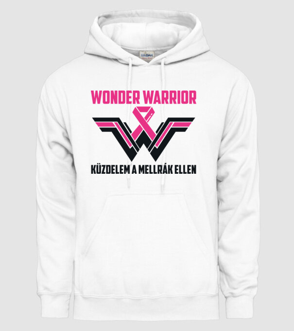 WONDER WARRIOR model alb pe tricou