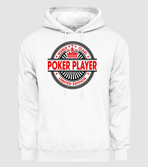 World class JUCĂTOR POKER model alb pe tricou