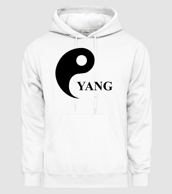 Yang model alb pe tricou
