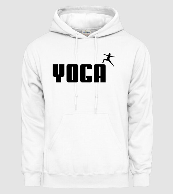 yoga model alb pe tricou