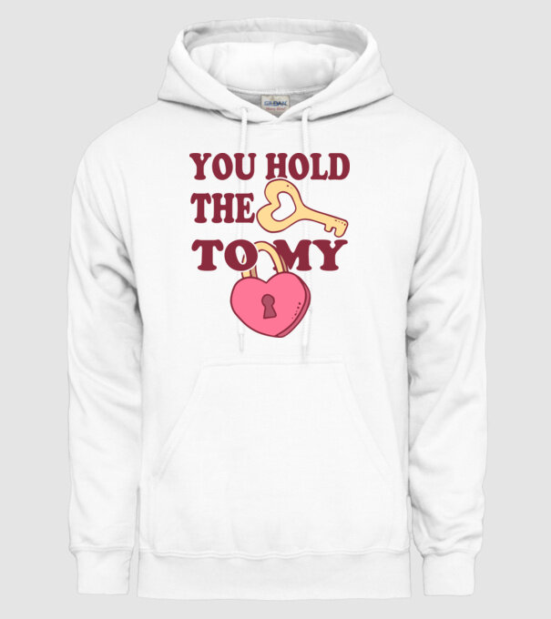 you hold the key to my heart model alb pe tricou