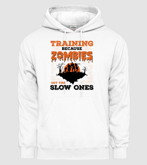 Zombies get the slow ones model alb pe tricou