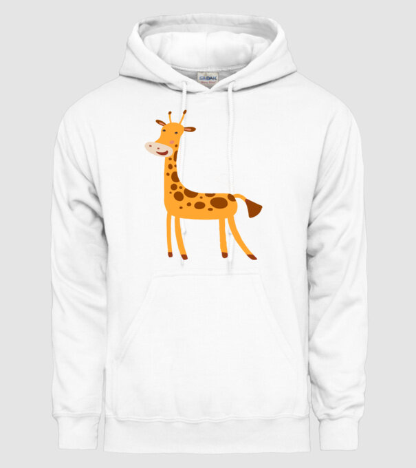 Girafă drăguță model alb pe tricou