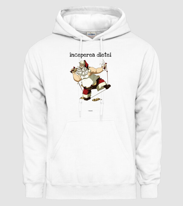 începerea dietei - 1 ianuarie model alb pe tricou