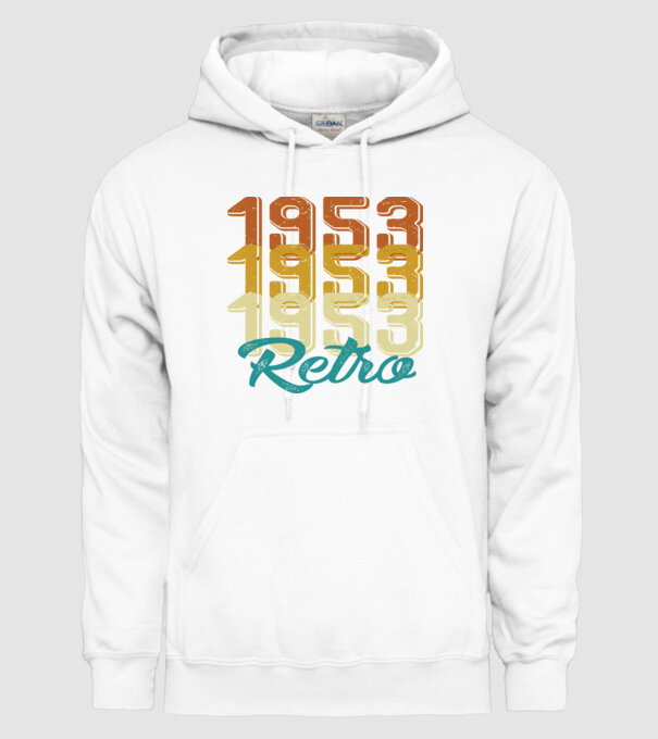 1953 Retro model alb pe tricou