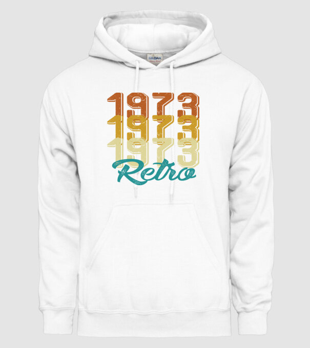 1973 retro model alb pe tricou