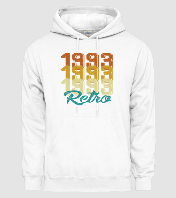 1993 retro model alb pe tricou