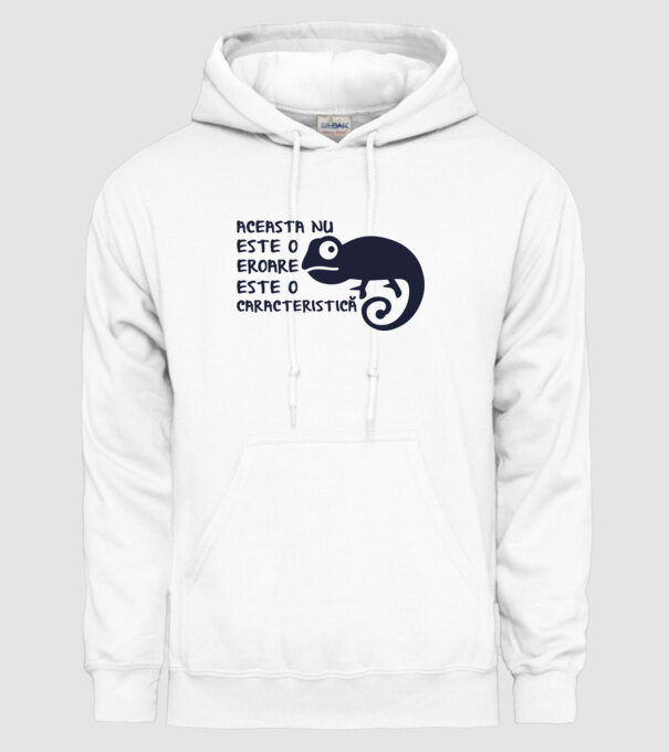 Aceasta nu este o eroare, este o caracteristică model alb pe tricou