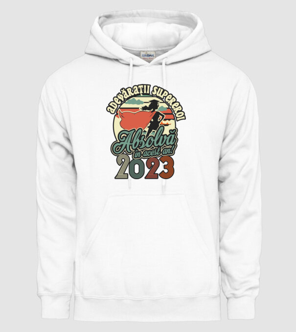 Adevărații supereroi model alb pe tricou