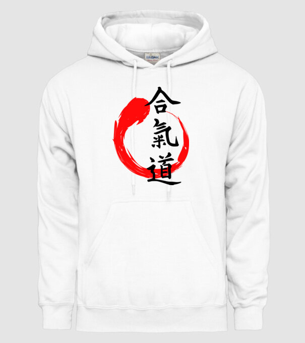 Aikido model alb pe tricou