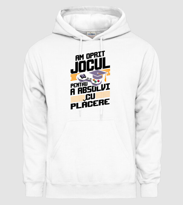 Am oprit jocul absolvent alb model alb pe tricou