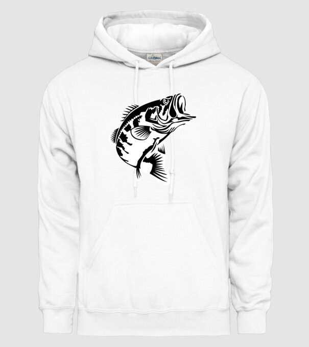 AngryFish model alb pe tricou