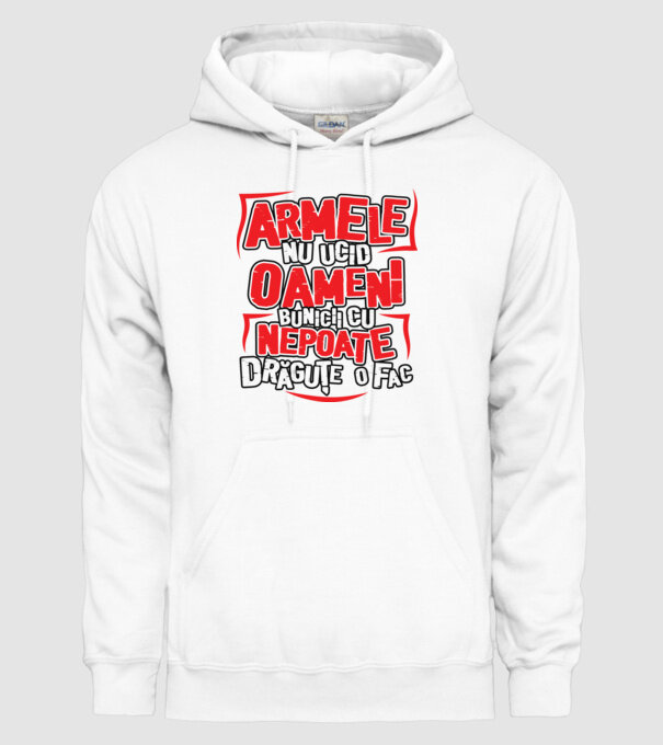 Armele nu ucid oameni, bunicii cu nepoate drăguțe o fac model alb pe tricou