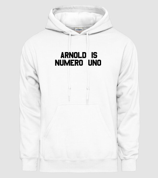Arnold is Numero Uno model alb pe tricou