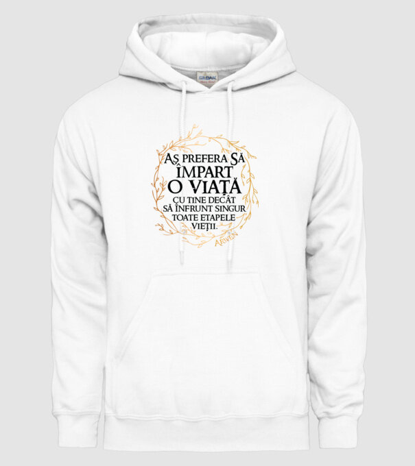 Arwen model alb pe tricou